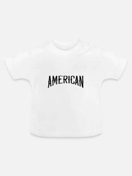 American - Baby Bio-T-Shirt mit Rundhals - Weiß