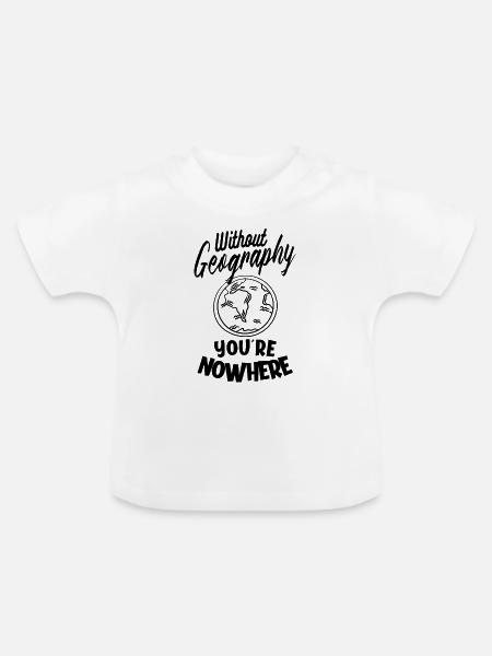 Geographie Geowissenschaft Geographielehrer - Baby Bio-T-Shirt mit Rundhals - Weiß