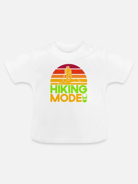 Draußen Wandern Fernweh Geschenk - Baby Bio-T-Shirt mit Rundhals - Weiß