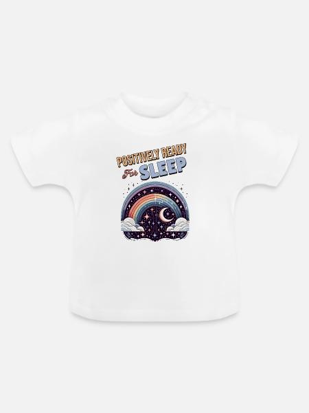 Positivity Rainbows Mindfulness Self-improvement - Baby Bio-T-Shirt mit Rundhals - Weiß