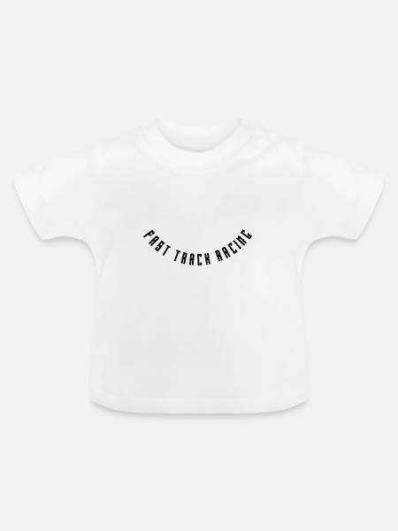 Fast Track Racing - Baby Bio-T-Shirt mit Rundhals - Weiß