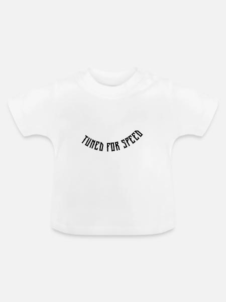 Tuned for speed - Baby Bio-T-Shirt mit Rundhals - Weiß