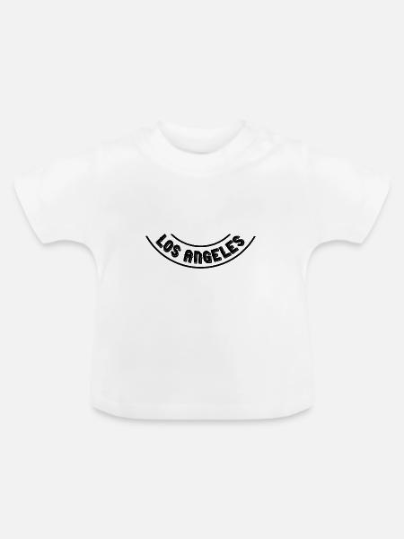 Los Angeles - Baby Bio-T-Shirt mit Rundhals - Weiß