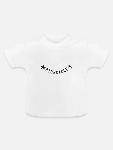 Motorcycles - Baby Bio-T-Shirt mit Rundhals - Weiß