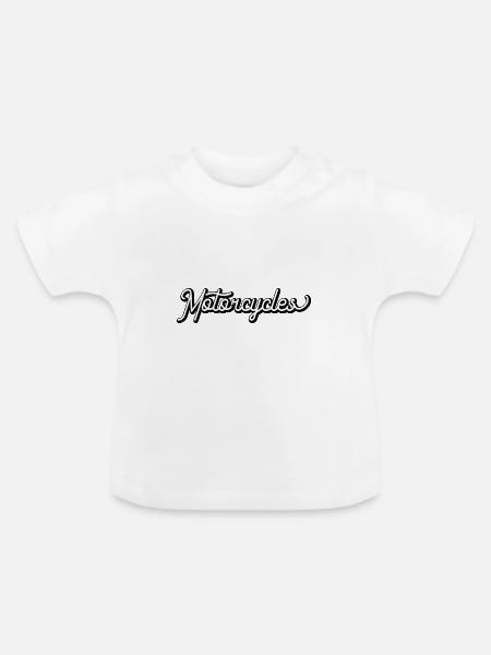 Motorcycles - Baby Bio-T-Shirt mit Rundhals - Weiß