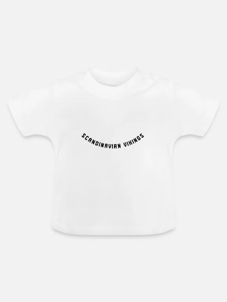 Scandinavian Vikings - Baby Bio-T-Shirt mit Rundhals - Weiß