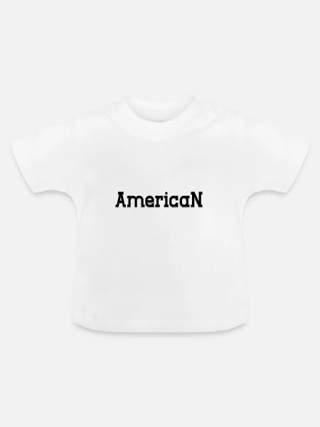 American - Baby Bio-T-Shirt mit Rundhals - Weiß