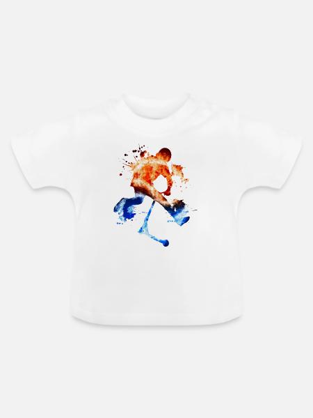 Freestyle-Roller - Baby Bio-T-Shirt mit Rundhals - Weiß