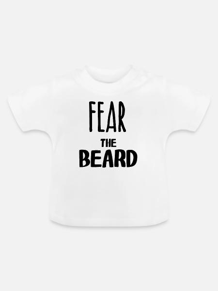 Fear the beard - Baby Bio-T-Shirt mit Rundhals - Weiß