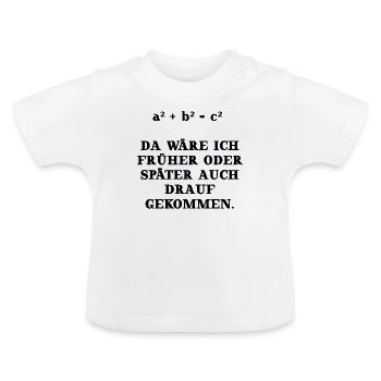 math drôle idée cadeau Pythagore - T-shirt bio col rond Bébé - blanc - Devant