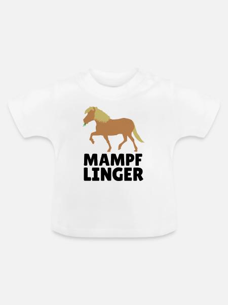 Mampflinger Haflinger - Baby Bio-T-Shirt mit Rundhals - Weiß