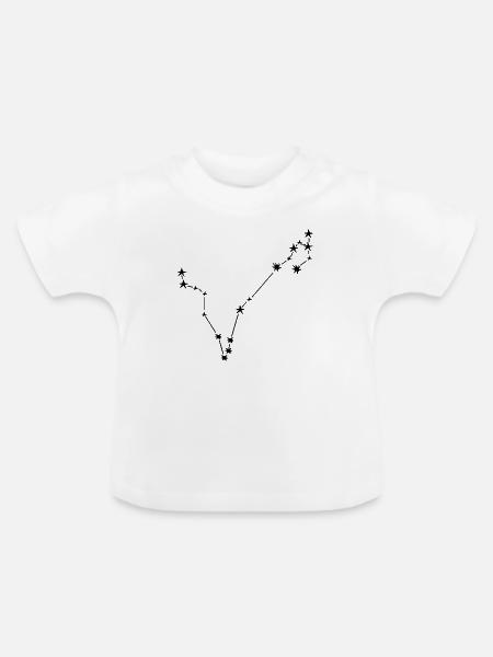 Sternzeichen Fisch - Baby Bio-T-Shirt mit Rundhals - Weiß