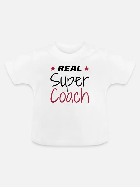 Coach / Coaching / Trainer / Sport - Baby Bio-T-Shirt mit Rundhals - Weiß