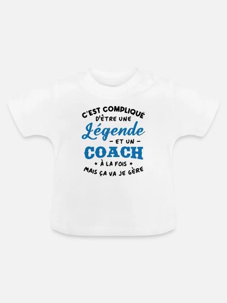 Legende und Trainer - Baby Bio-T-Shirt mit Rundhals - Weiß