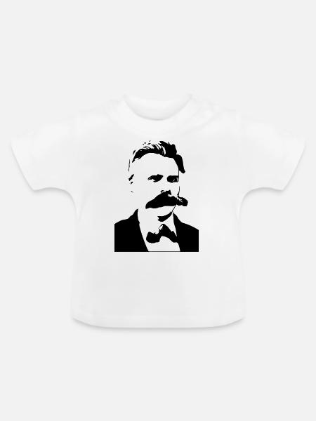 Friedrich Nietzsche - Baby Bio-T-Shirt mit Rundhals - Weiß