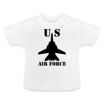 air_force - T-shirt bio col rond Bébé - blanc - Devant
