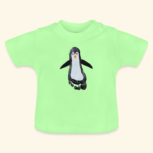 pingu foot - Baby Bio-T-Shirt mit Rundhals
