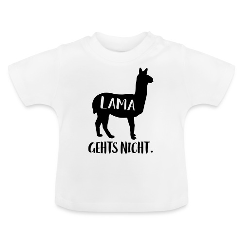 Lustiger Langsam Sport Lama Tier Spruch - Baby Bio-T-Shirt mit Rundhals