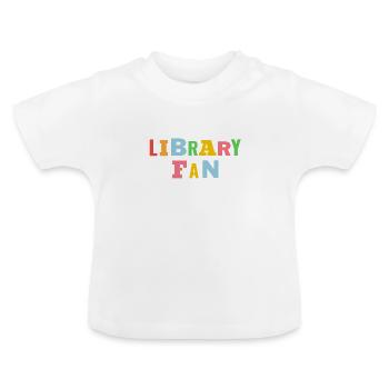 Library Fan - Baby Organic T-Shirt with Round Neck - white - Front