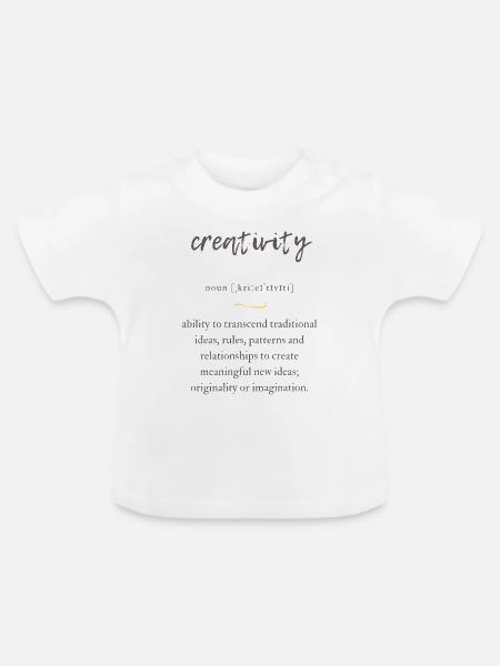 Creativity (Kreativität) Convoluted Edition - Baby Bio-T-Shirt mit Rundhals - Weiß