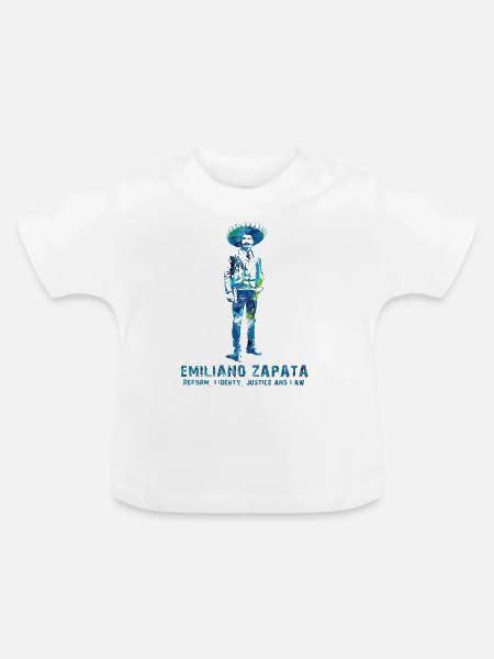 Emiliano Zapata - Baby Bio-T-Shirt mit Rundhals - Weiß