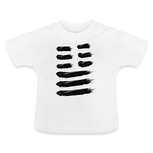 Linienspiel in Schwarz - Baby Bio-T-Shirt mit Rundhals