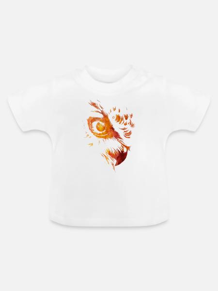 Eule - Baby Bio-T-Shirt mit Rundhals - Weiß