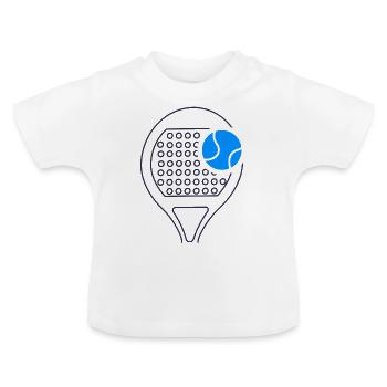 Padel tennis Joueur de Padel Raquette Padel Padel - T-shirt bio col rond Bébé - blanc - Devant