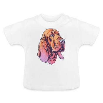 Bloodhound - Baby Bio-T-Shirt mit Rundhals - Weiß - Vorne