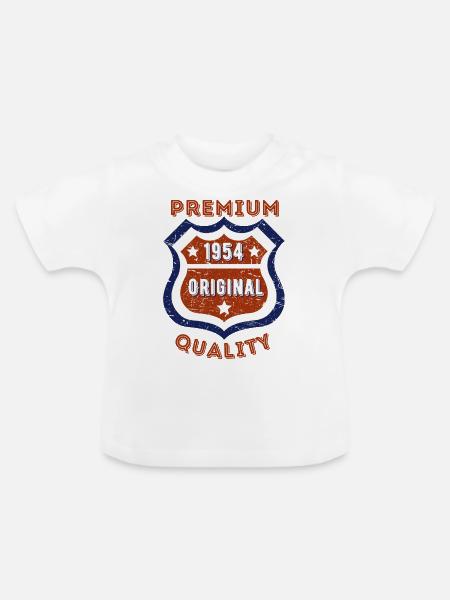Premium-Qualität 1954 - Baby Bio-T-Shirt mit Rundhals - Weiß