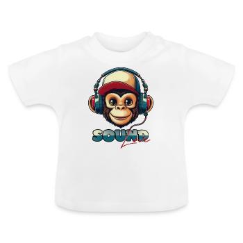Sound Love - Baby Bio-T-Shirt mit Rundhals - Weiß - Vorne