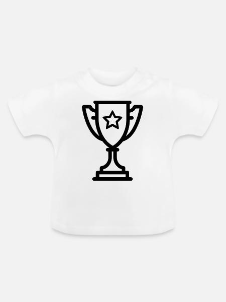 Trophäe - Baby Bio-T-Shirt mit Rundhals - Weiß
