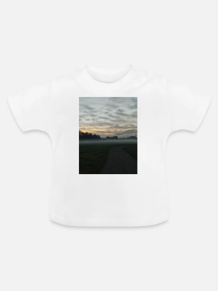 Abendstimmung - Baby Bio-T-Shirt mit Rundhals - Weiß