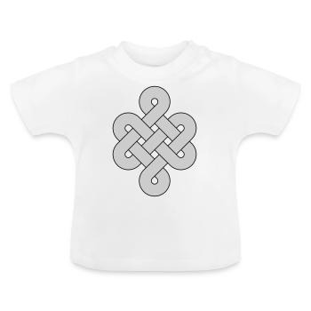 Nœud celtique - T-shirt bio col rond Bébé - blanc - Devant