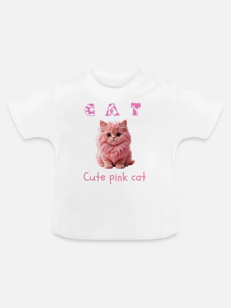 Cat - Baby Bio-T-Shirt mit Rundhals - Weiß