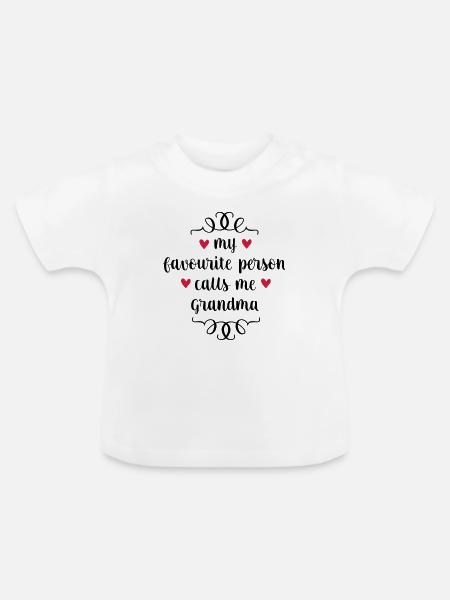 6061912 127585833 grandma - Baby Bio-T-Shirt mit Rundhals - Weiß