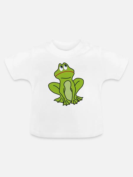Frosch - Baby Bio-T-Shirt mit Rundhals - Weiß
