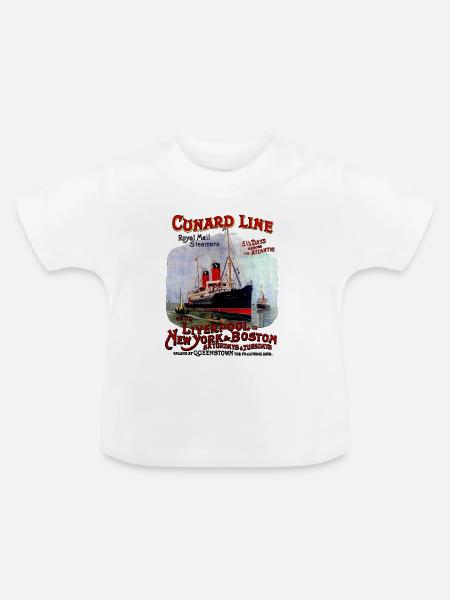 LINER TRANSATLANTIC CREATION LOUIS RUNEMBERG - Baby Bio-T-Shirt mit Rundhals - Weiß