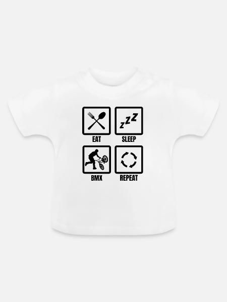 BMX Zeitplan - Baby Bio-T-Shirt mit Rundhals - Weiß