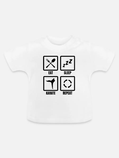 Karate Routine - Baby Bio-T-Shirt mit Rundhals - Weiß