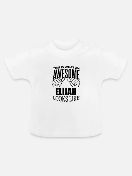 Elijah Elijah Elijah - Baby Bio-T-Shirt mit Rundhals - Weiß