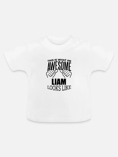 Liam Liam Liam - Baby Bio-T-Shirt mit Rundhals - Weiß