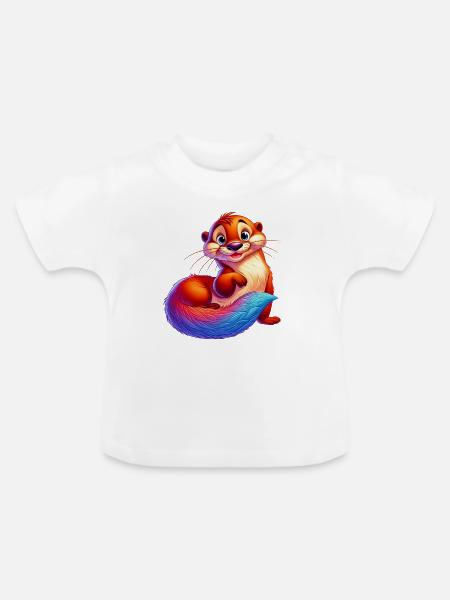 Otter - Baby Bio-T-Shirt mit Rundhals - Weiß
