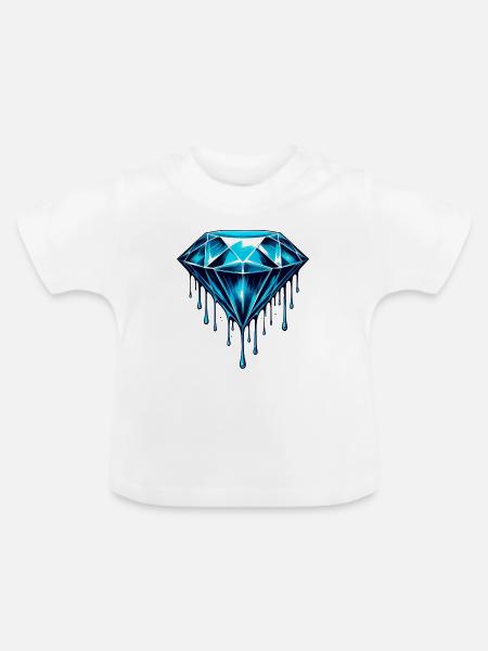 Diamant - Baby Bio-T-Shirt mit Rundhals - Weiß