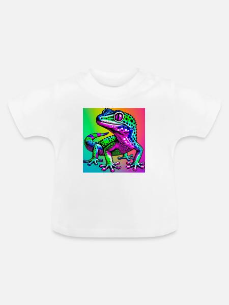 Gecko - Baby Bio-T-Shirt mit Rundhals - Weiß
