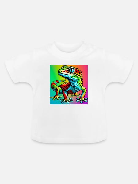 Gecko - Baby Bio-T-Shirt mit Rundhals - Weiß