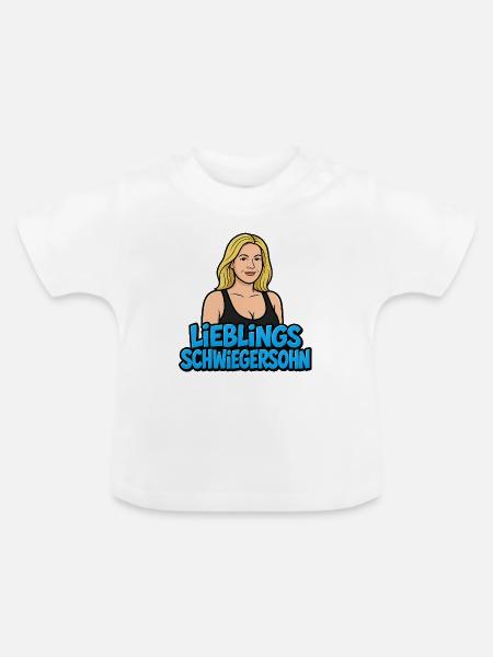 Lieblingsschwiegersohn - Baby Bio-T-Shirt mit Rundhals - Weiß