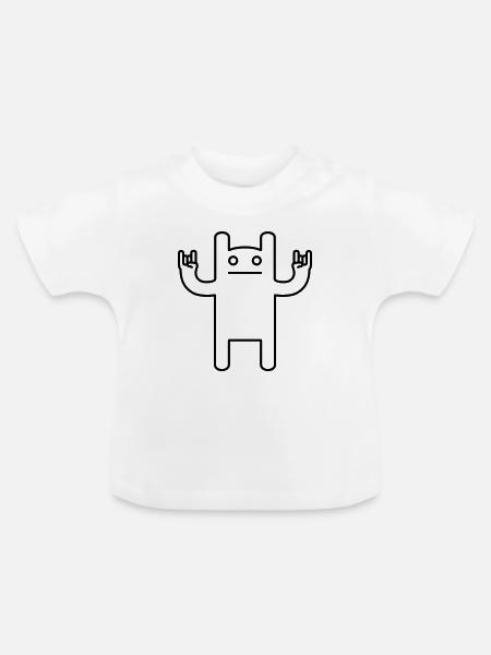 Monster Rock – Festival Comic Kawaii - Baby Bio-T-Shirt mit Rundhals - Weiß