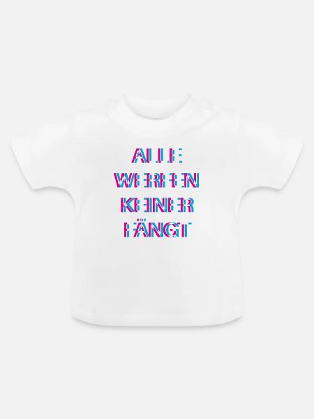 Hardtekk Tekk - Baby Bio-T-Shirt mit Rundhals - Weiß