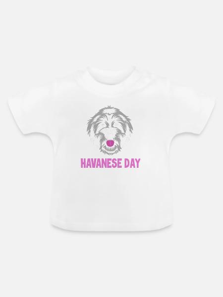 Havaneser Hund - Baby Bio-T-Shirt mit Rundhals - Weiß